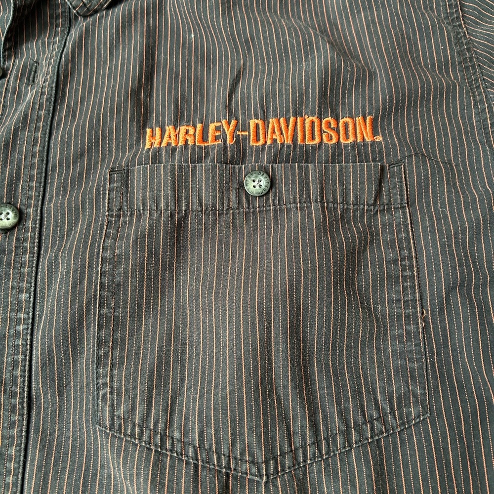 Harley-Davidson Men's Striped S/S Shirt - Picture 4 of 7